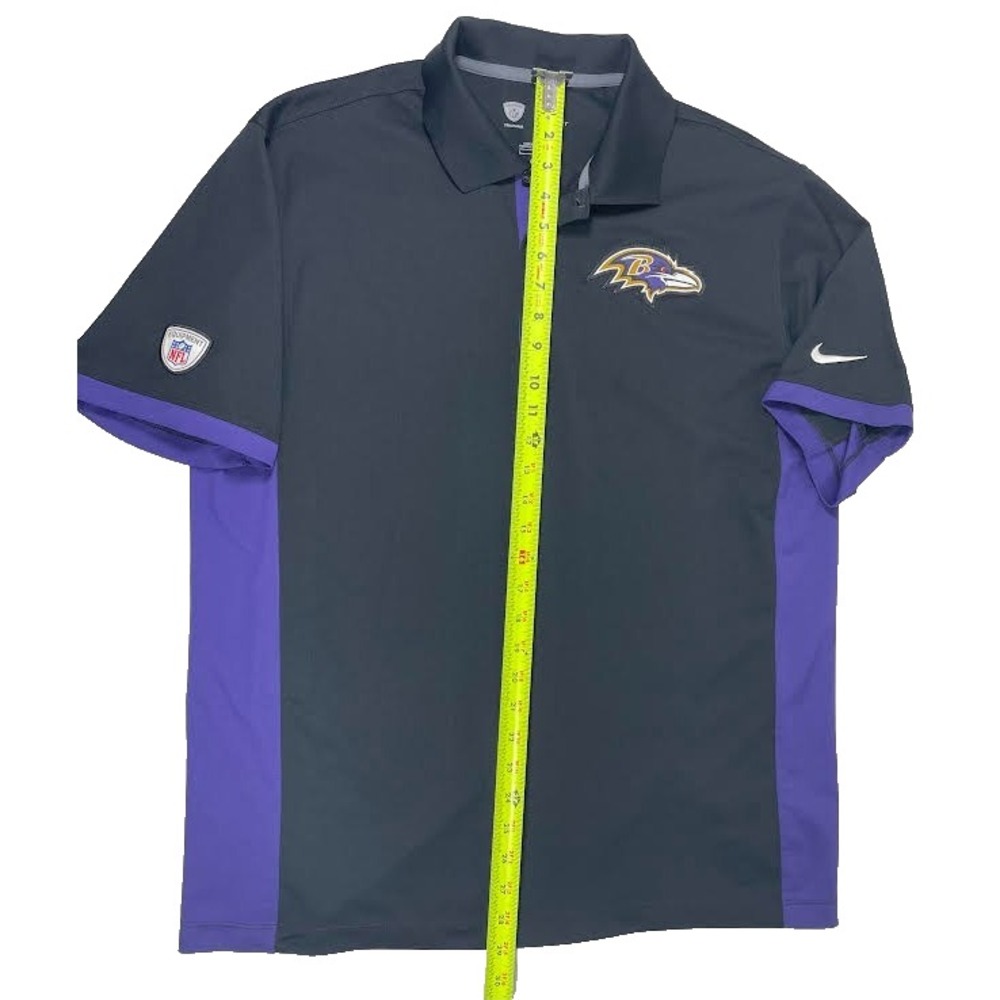 Nike Dri Fit Baltimore Ravens NFL Equipment Training Polo Black Men's Large - Picture 3 of 6